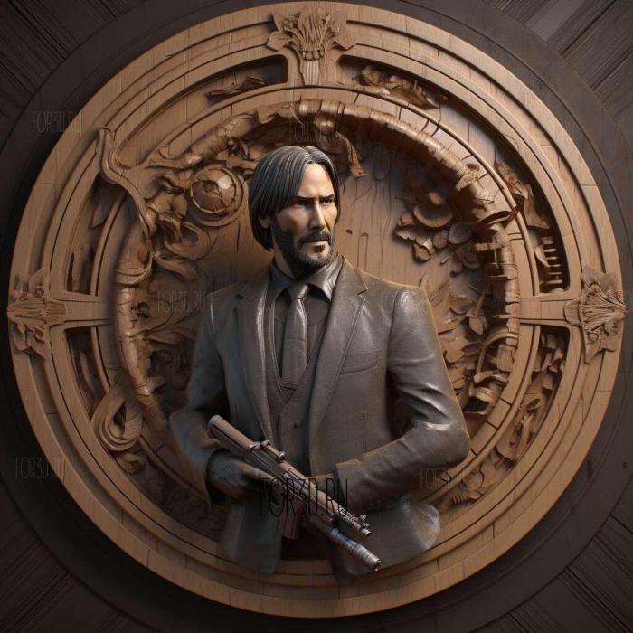 John Wick movie 3 stl model for CNC